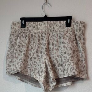 Avia Beige Leopard Print Athletic Shorts